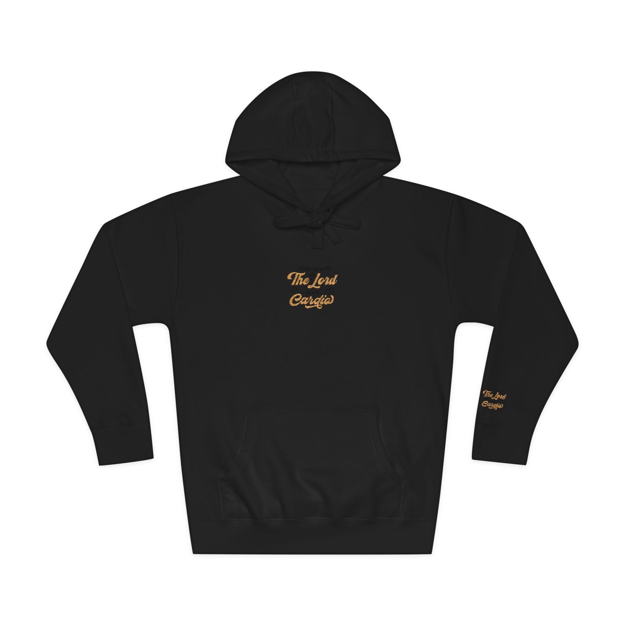 Religious Fleece Hoodie - Walking with the Lord Printify