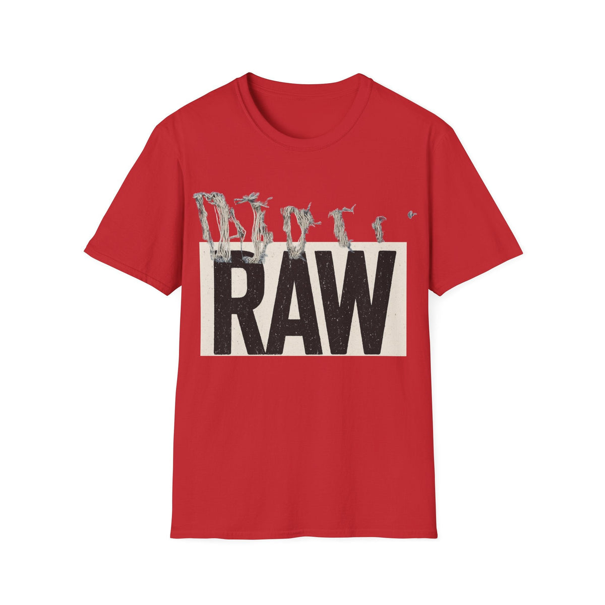 RAW Unisex Softstyle T-Shirt - Casual Graphic Tee for Everyday Wear, Perfect for Gift Giving, Streetwear, Summer Outfits Printify