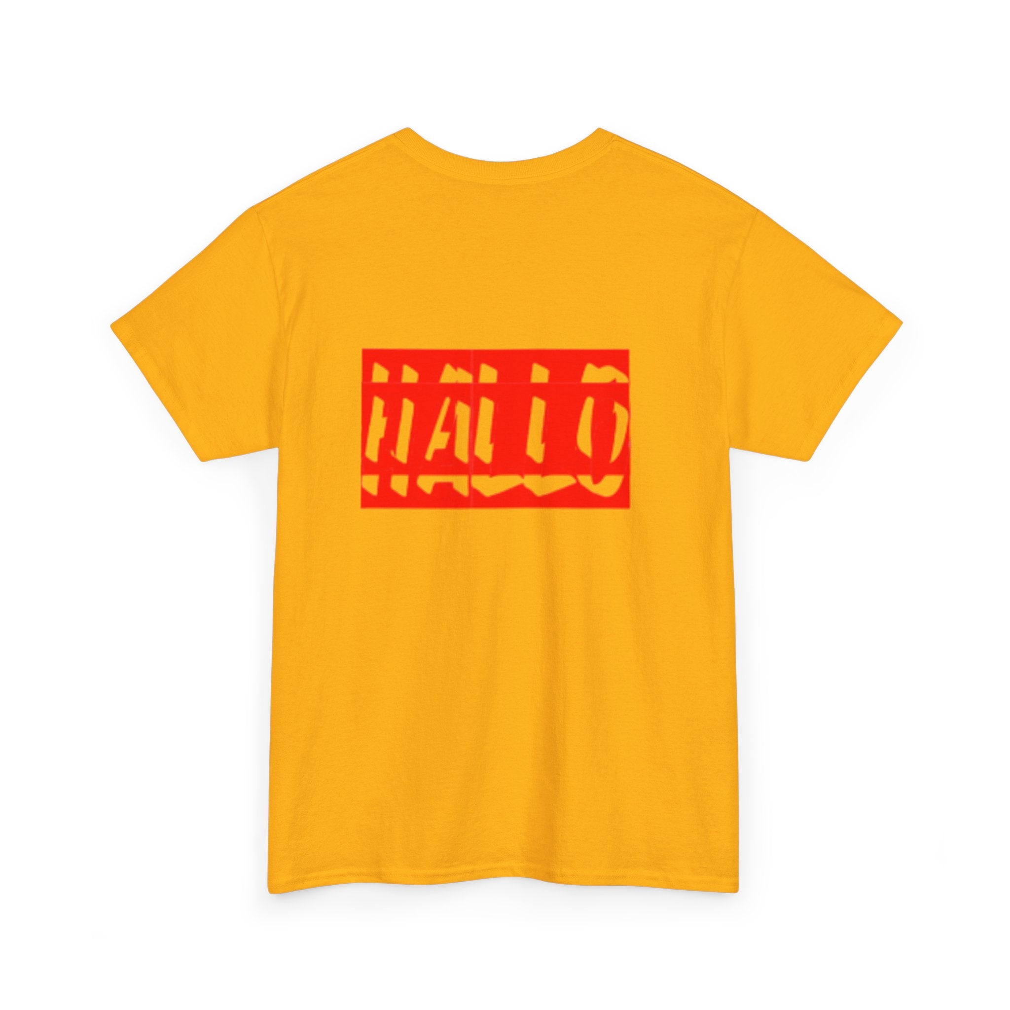 Bold "HALLO" Unisex Heavy Cotton Tee - Casual Style for Everyday Wear