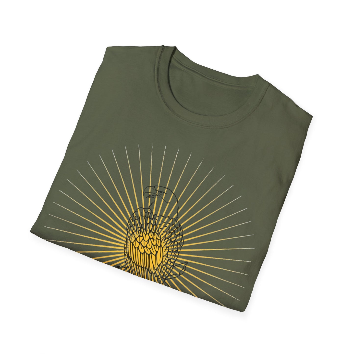 Rcnsons Unisex Softstyle Eagle Sun Wave T-Shirt