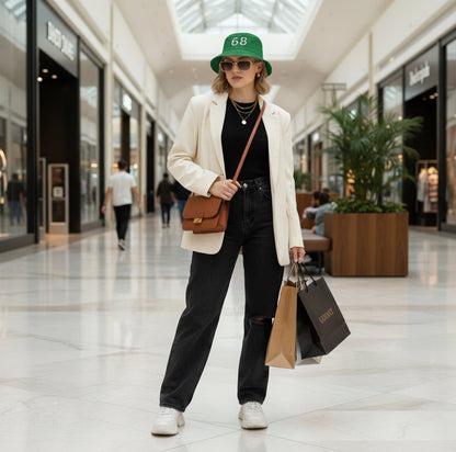 Stylish Bucket Hat with Bold 68 Design - Perfect for Summer Fun