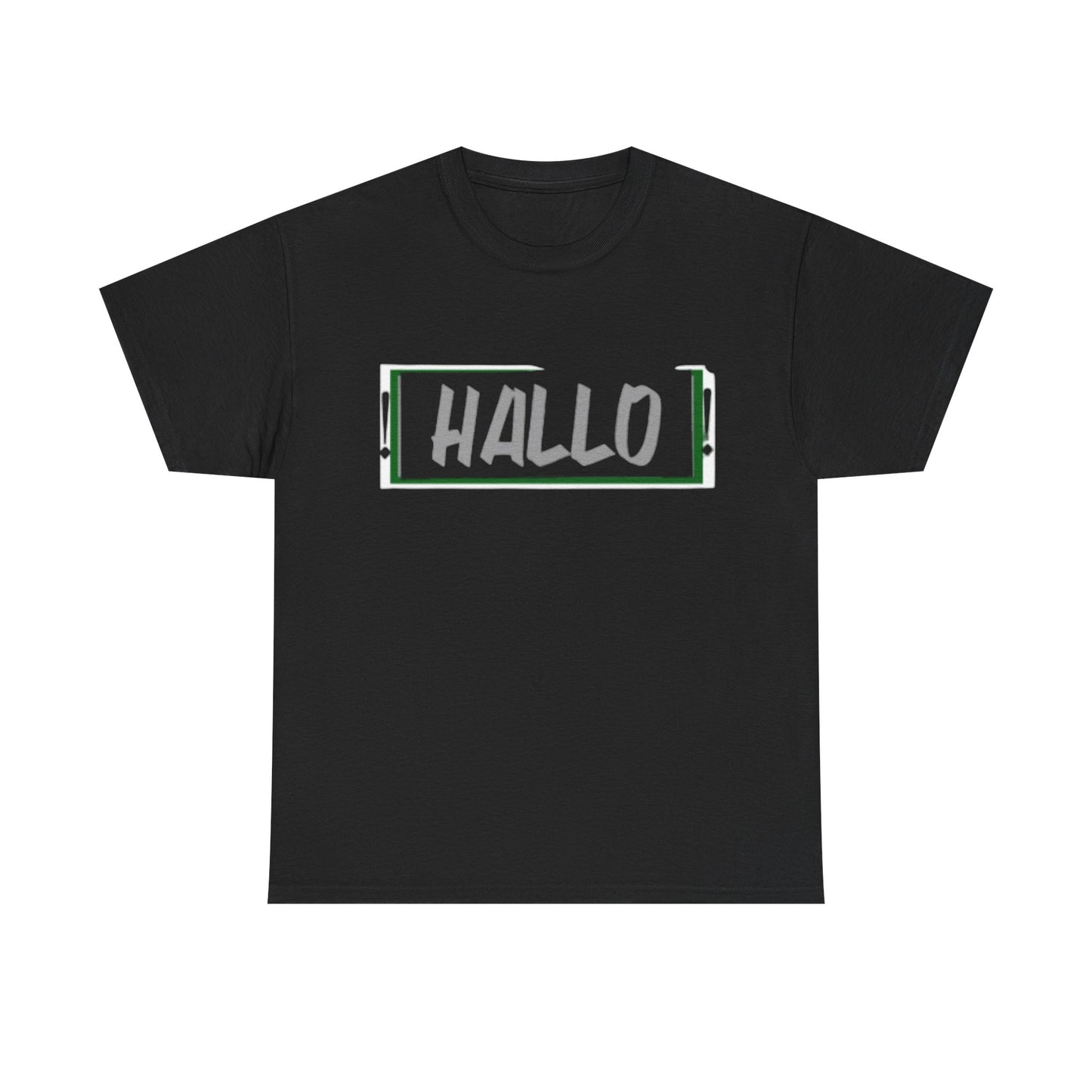 Funny "HALLO" Unisex Heavy Cotton Tee for Casual Wear