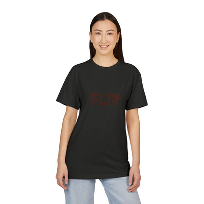 Stylish Unisex Sueded T-Shirt with Bold 'FLU' Graphic | Casual Wear, Gift Idea, Streetwear, Everyday Comfort, Fashion Statement