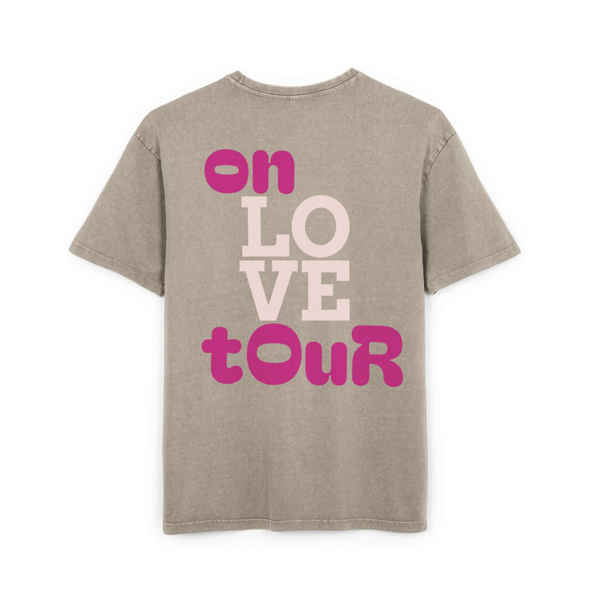 Oversized Tee On Love Tour Acid Washed Men's T-Shirt