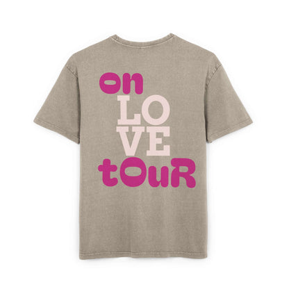 Oversized Tee On Love Tour Acid Washed Men's T-Shirt