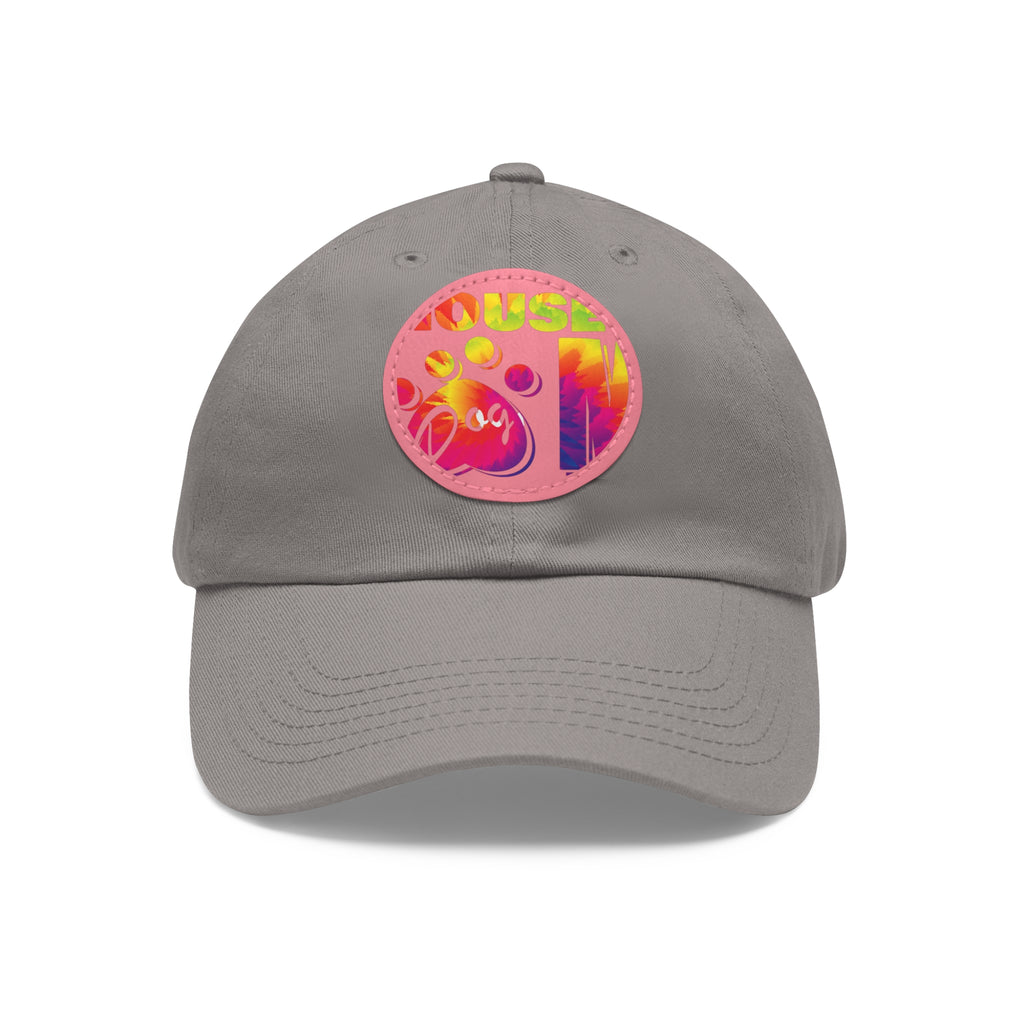 Hat with Leather Patch (Round)