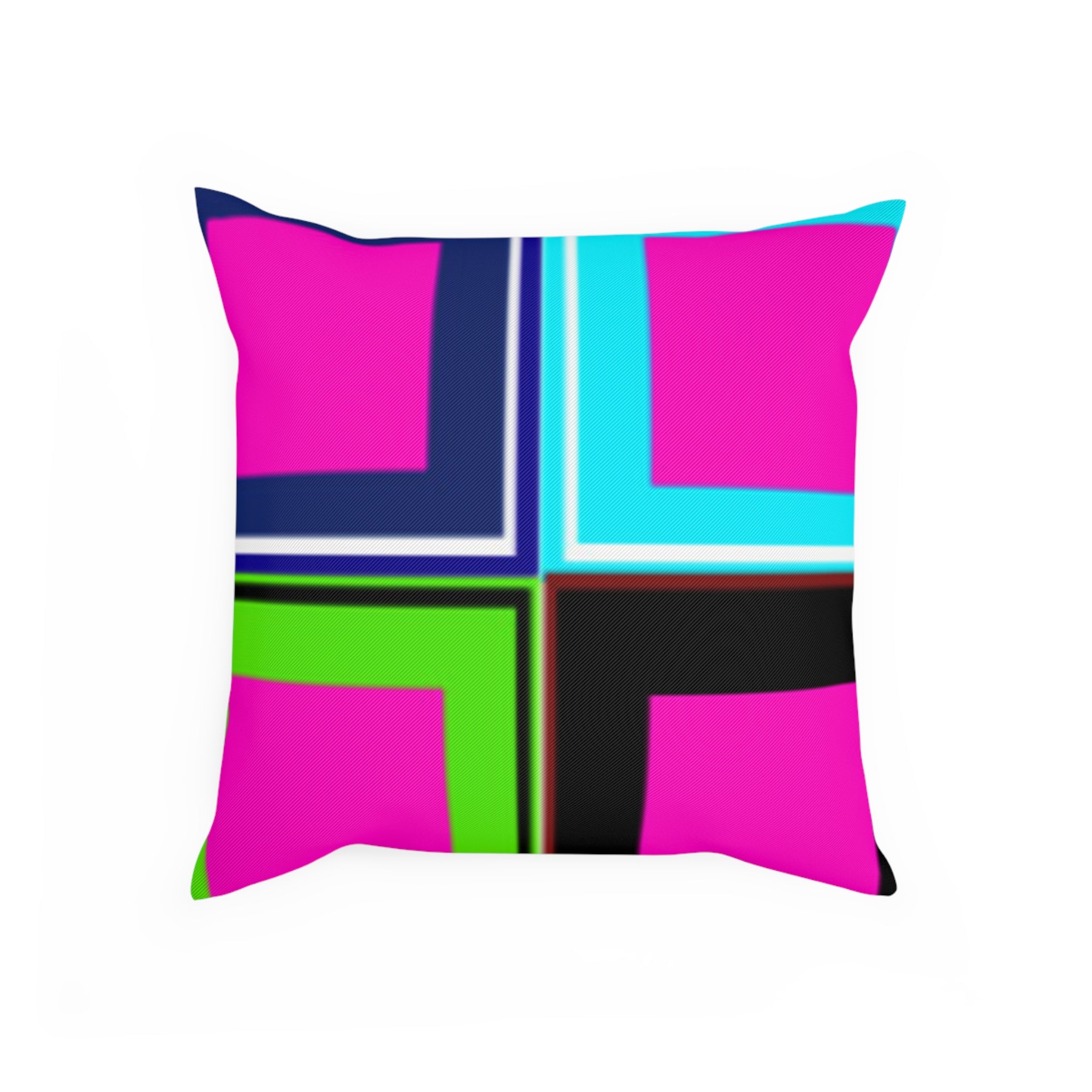 Colorful Geometric Cushion Cover - Funky Home Decor, Throw Pillow, Modern Gift, Vibrant Accent, Unique Cushion