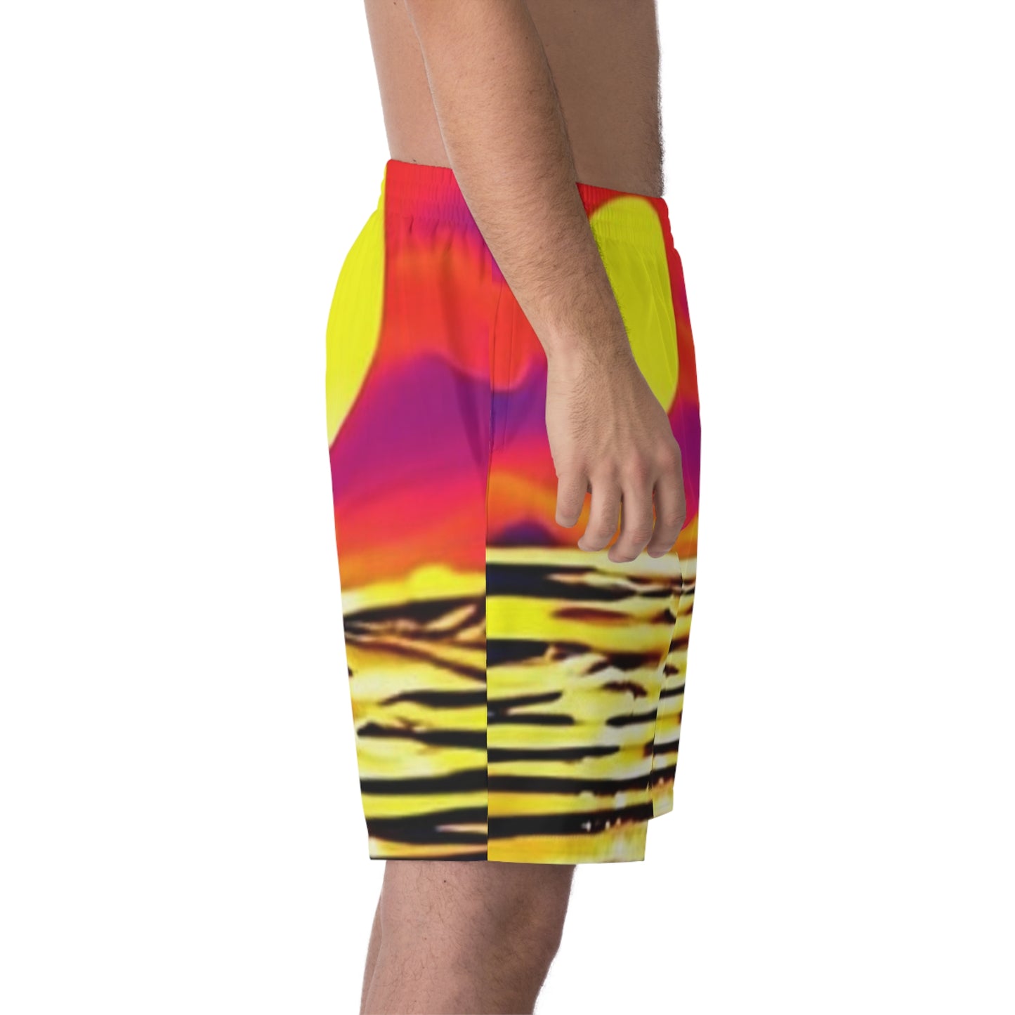 Men's Elastic Beach Shorts (AOP)