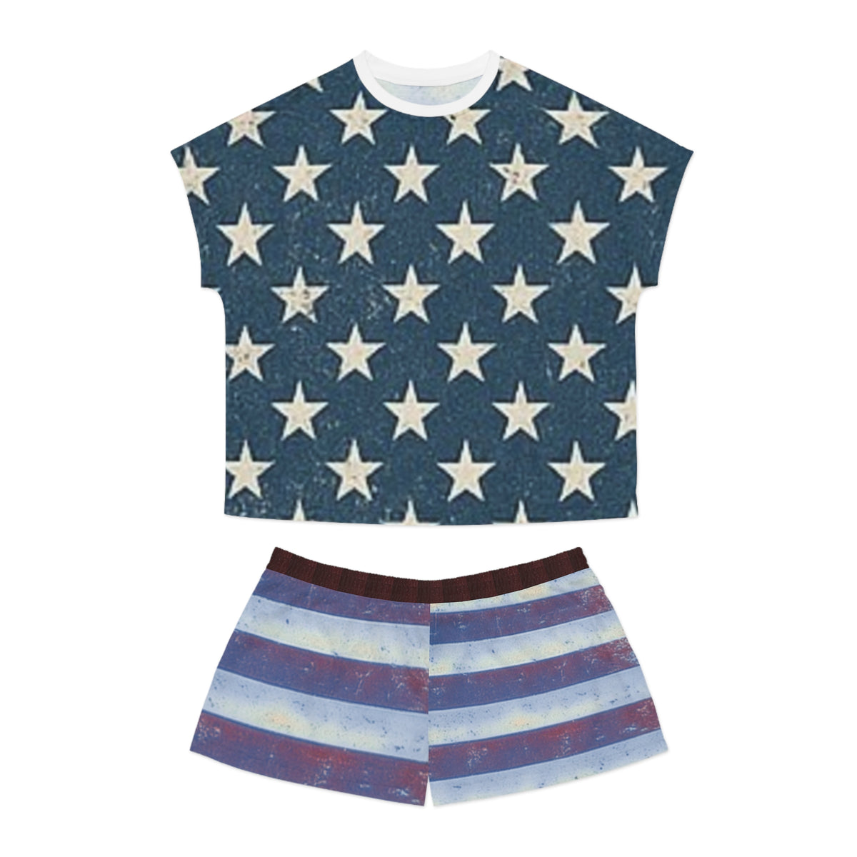 Patriotic Women's Pajama Set, USA Stars and Stripes Sleepwear, Red White Blue Loungewear, Perfect for Independence Day and Comfortable [...]