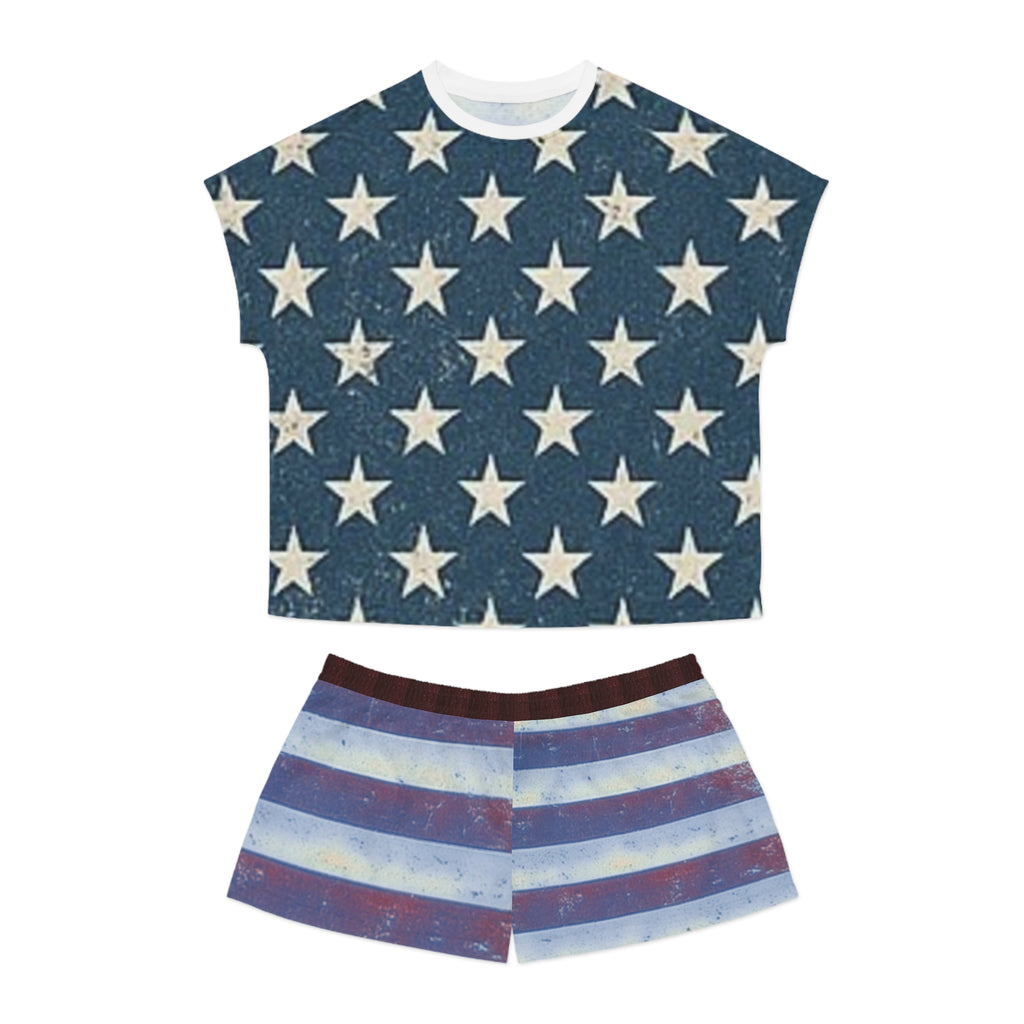 Patriotic Women's Pajama Set, USA Stars and Stripes Sleepwear, Red White Blue Loungewear, Perfect for Independence Day and Comfortable [...]