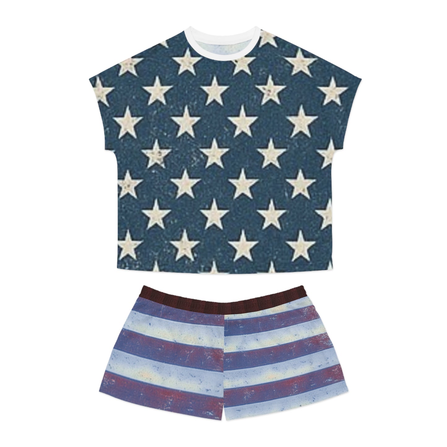 Patriotic Women's Pajama Set, USA Stars and Stripes Sleepwear, Red White Blue Loungewear, Perfect for Independence Day and Comfortable [...]