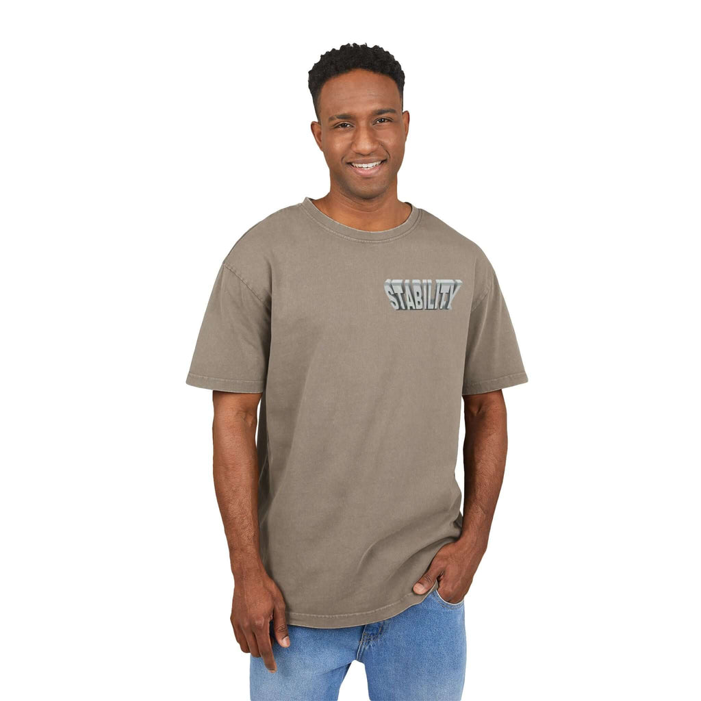 Oversize Tee Stability Acid Washed Men's Shirt