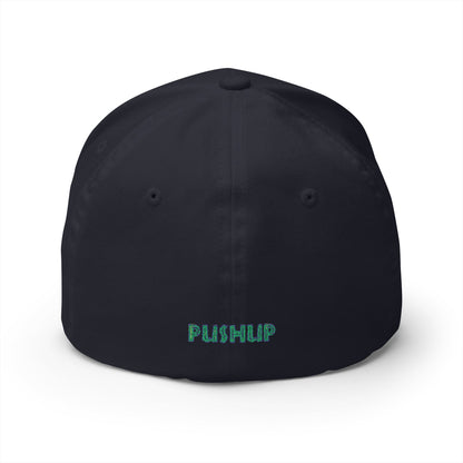 Motivational Embroidered Cap - 'PUSHUP' Structured Hat