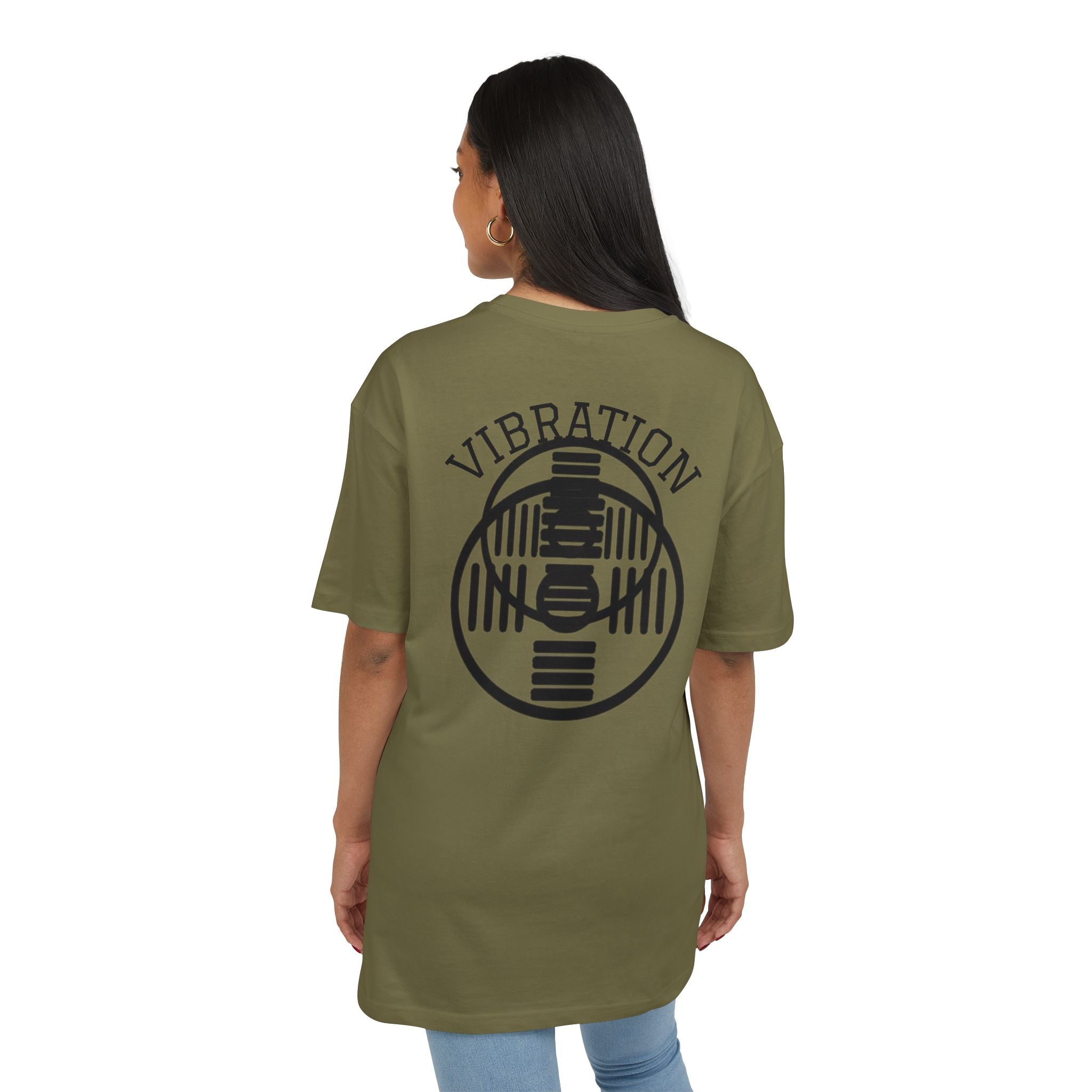 Unisex Vibration Oversized Tee | Comfortable Streetwear, Gym Apparel, Gift for Fitness Lovers, Casual Daily Wear, Graphic Tee