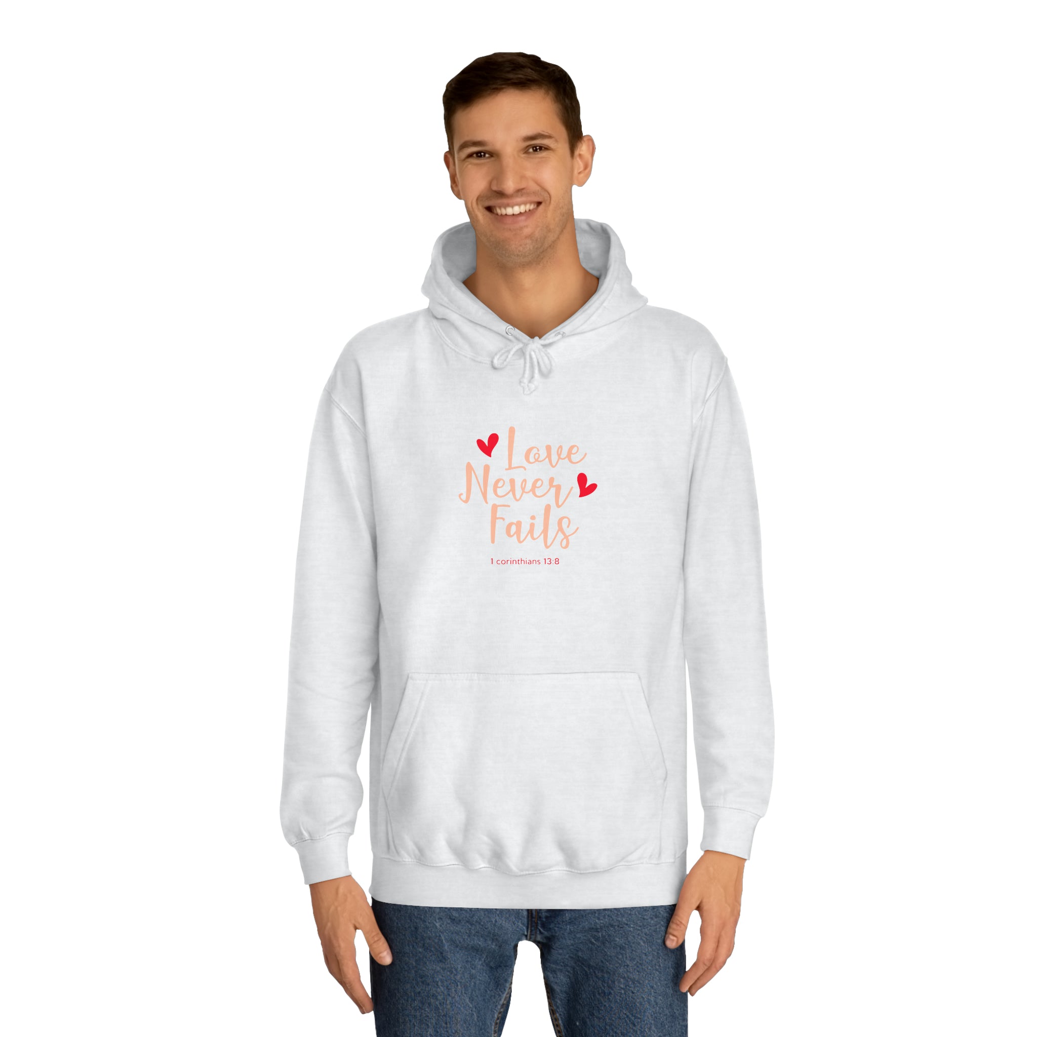 L’amour n’échoue jamais Sweat à capuche unisexe 