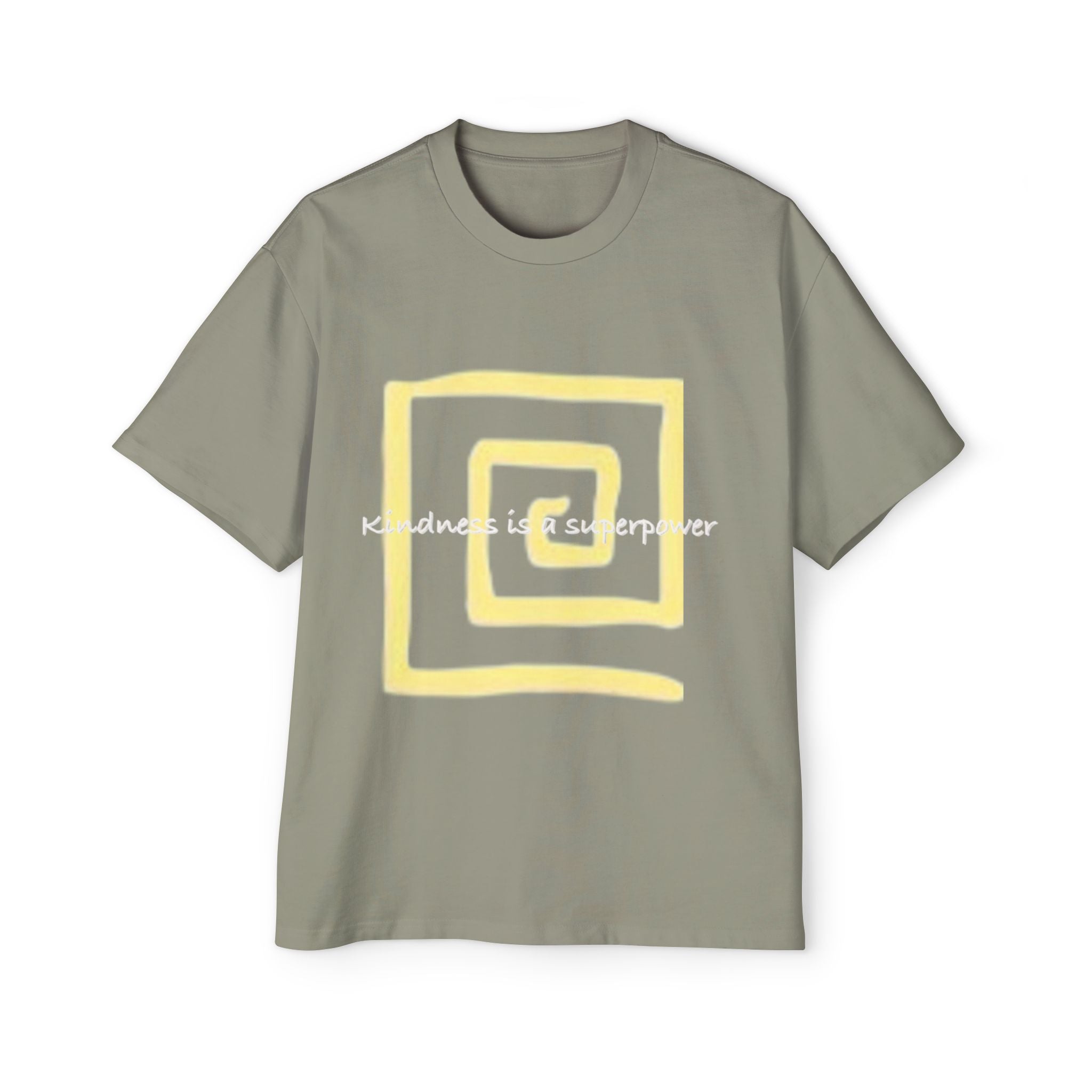 Oversized Tee - Kindness is a Super Power Graphic Design Shirt for Men Printify