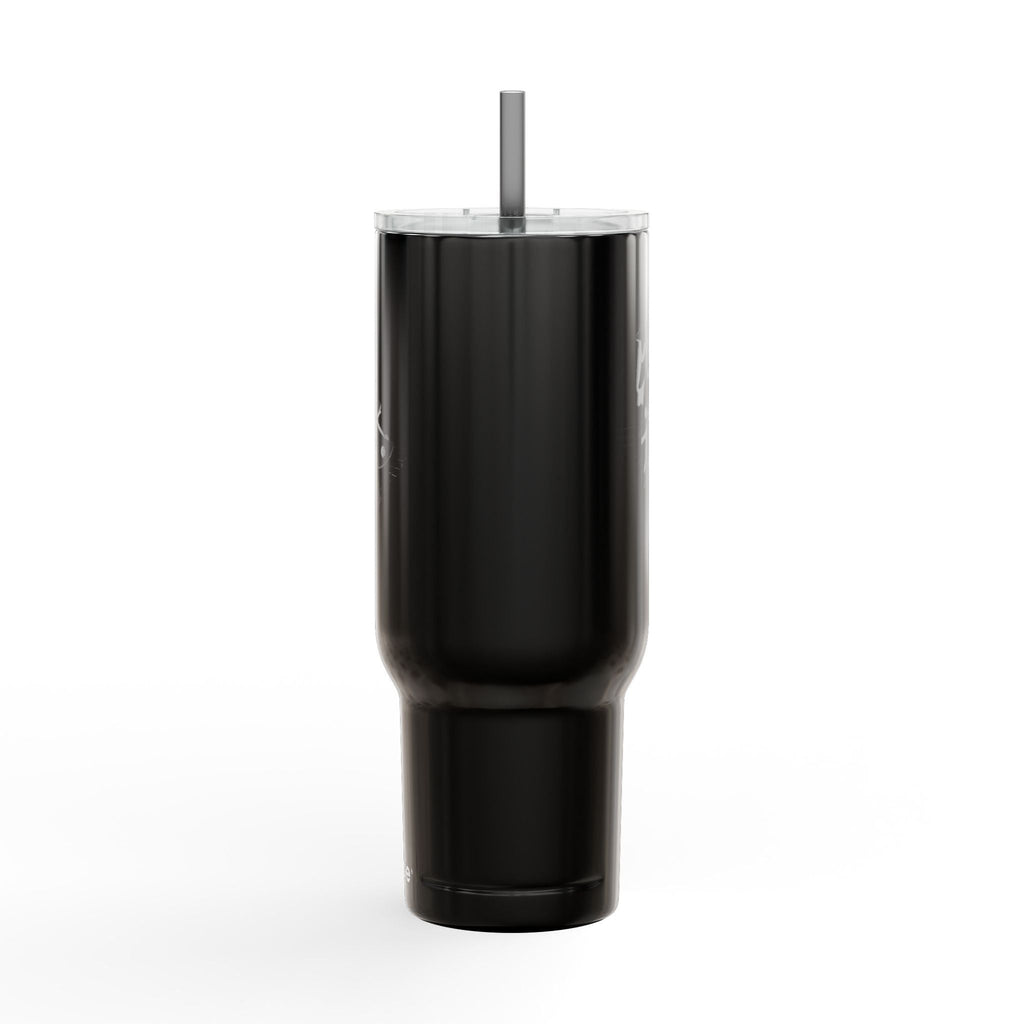Tumbler with Lid, 40oz - 'Hello Santa' Engraved Design Printify