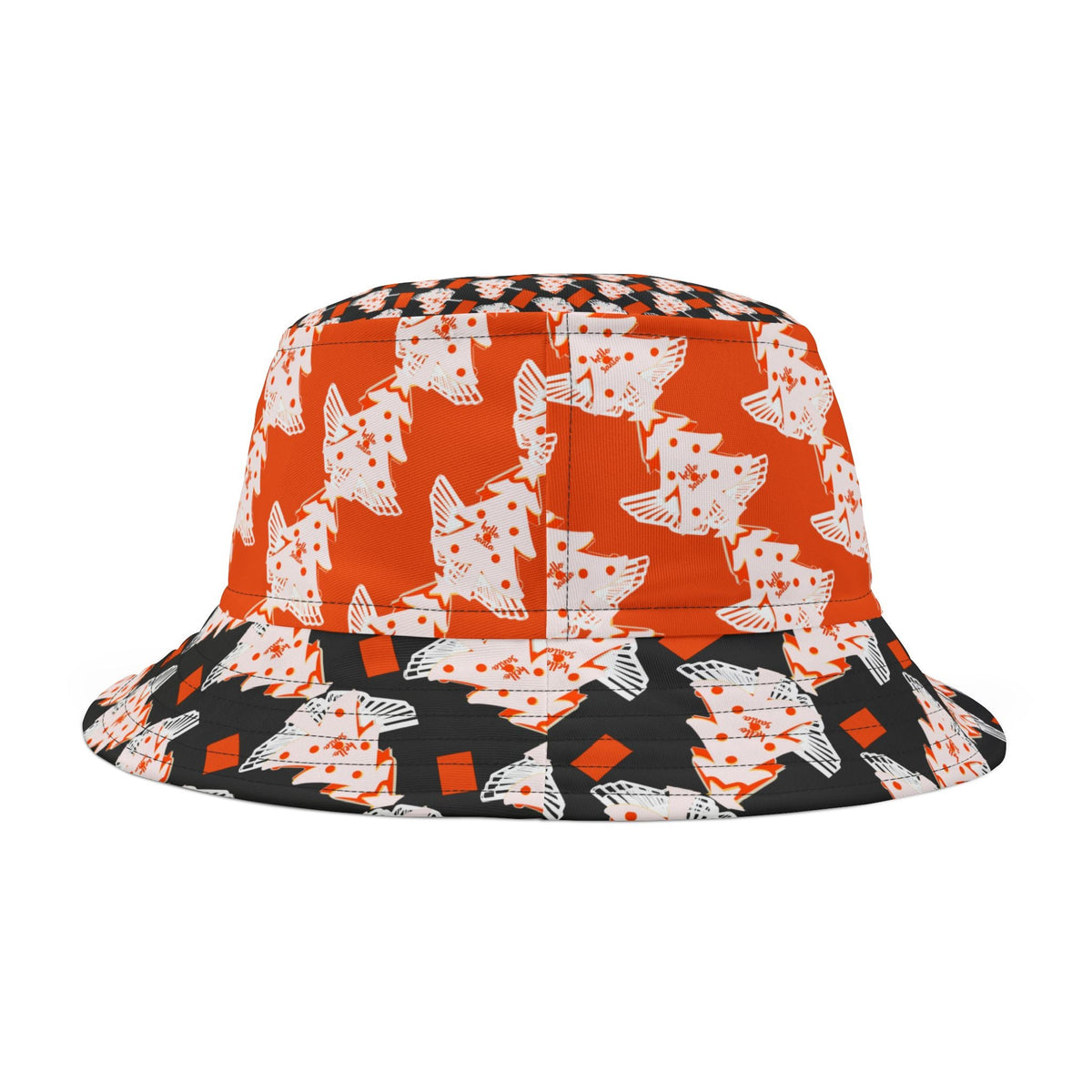 Festive Bucket Hat, Colorful Christmas Hat, Trendy Accessory Statement Printify