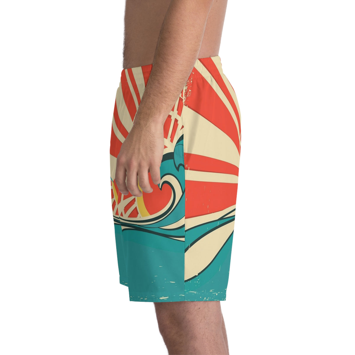 Men's Elastic Beach Shorts (AOP)