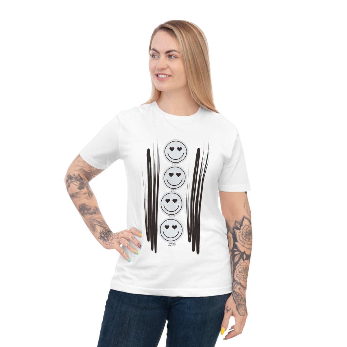 RCNSONS Unisex Classic Jersey Smileys T-shirt