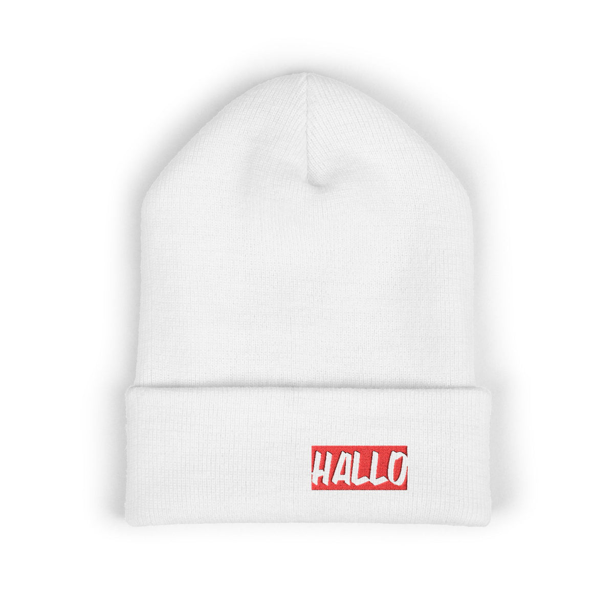 Beanie Hat - Hallo Embroidered Design