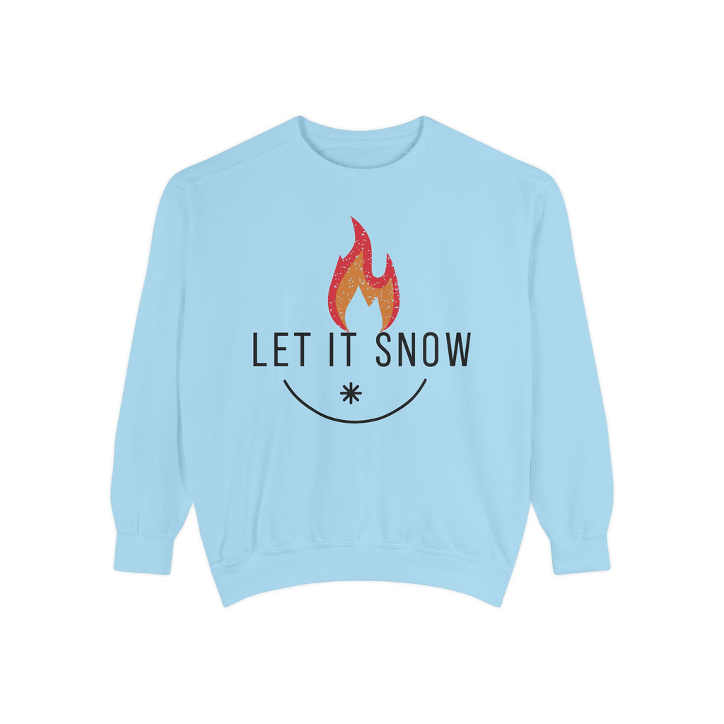 Let It Snow Unisex Garment-Dyed Sweatshirt