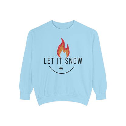 Let It Snow Unisex Garment-Dyed Sweatshirt