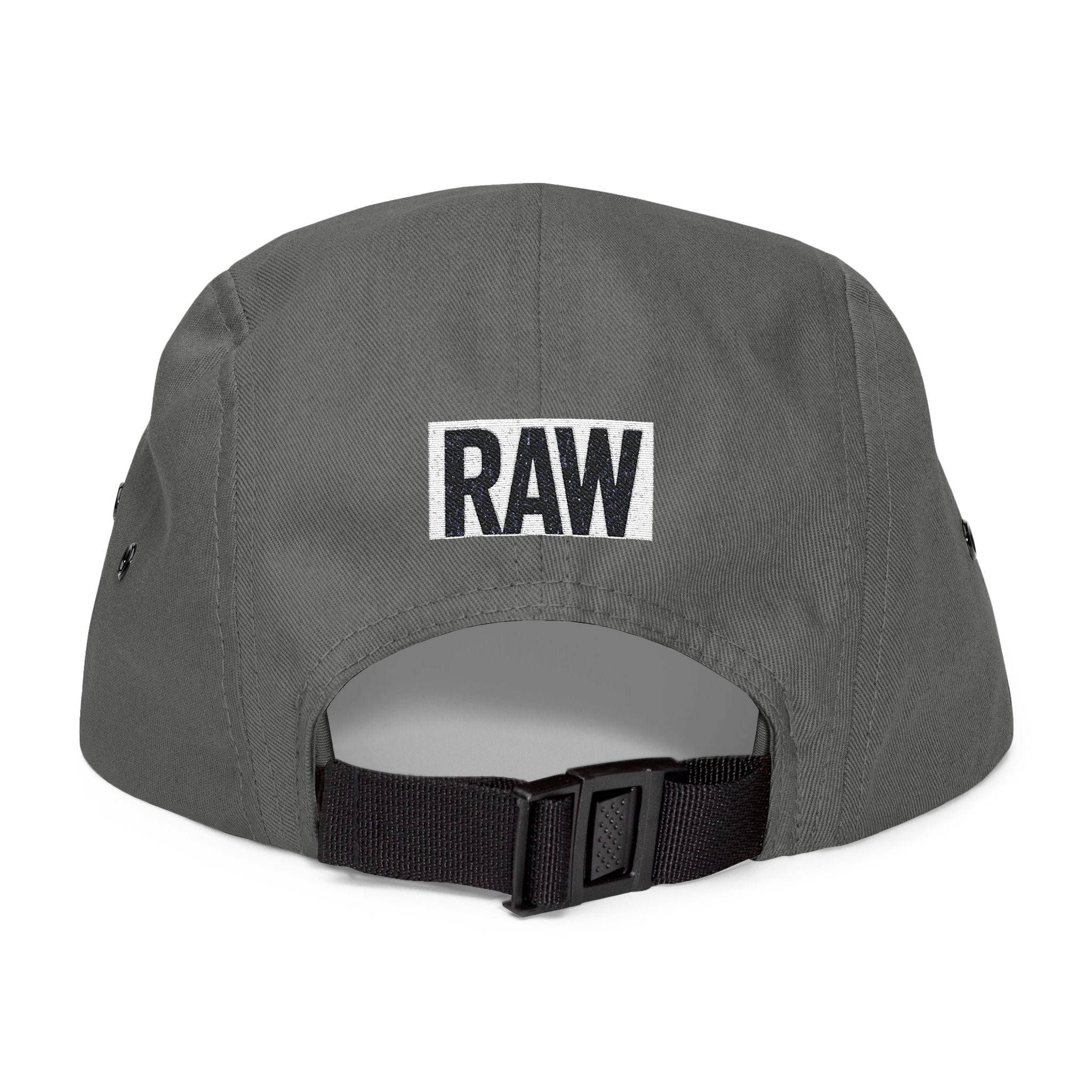 Stylish 5 Panel Cap | Embroidered RAW Hat, Trendy Streetwear, Gift for Him, Outdoor Cap, Summer Accessory Printify