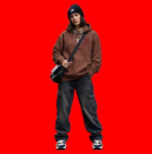 B Relaxed Hoodie — Cozy Casual Pullover