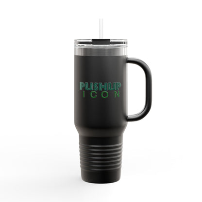 Inspirational Insulated Travel Mug - 40oz with Pushup Icon Design