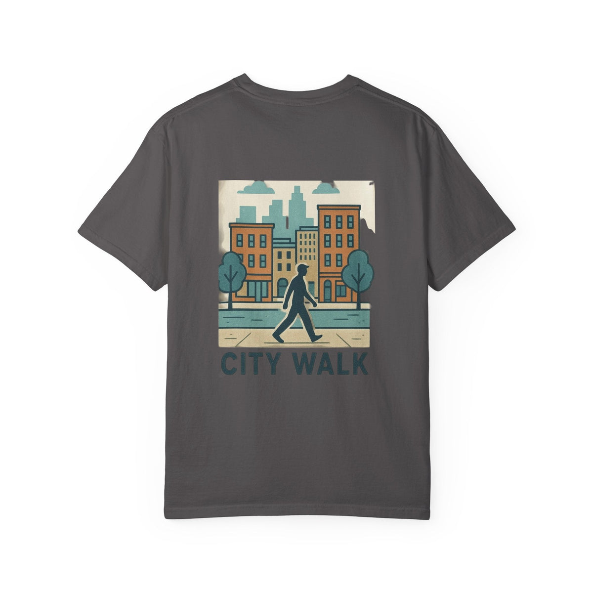 City Walk Unisex Garment-Dyed T-shirt, Urban Streetwear, Casual Fashion, Gift for City Lovers, Travel Enthusiast Apparel Printify