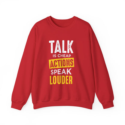 Parler, c’est des actions bon marché, parler plus fort, sweat-shirt unisexe 