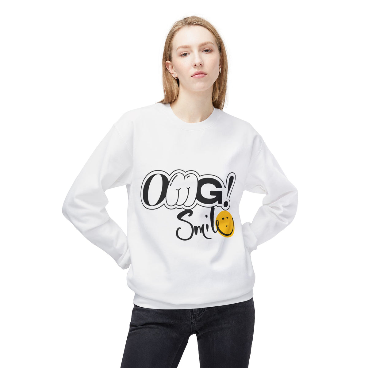 OMG!Smile Softstyle  Crewneck Sweatshirt