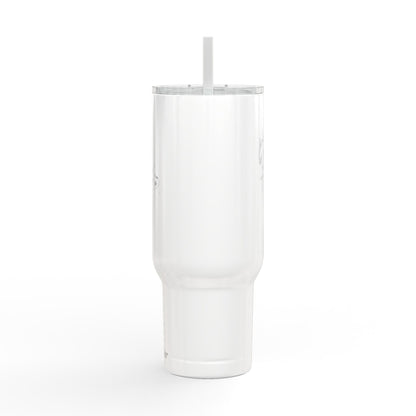 Tumbler with Lid, 40oz - 'Hello Santa' Engraved Design Printify