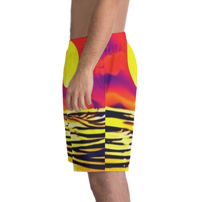 Men's Elastic Beach Shorts (AOP)