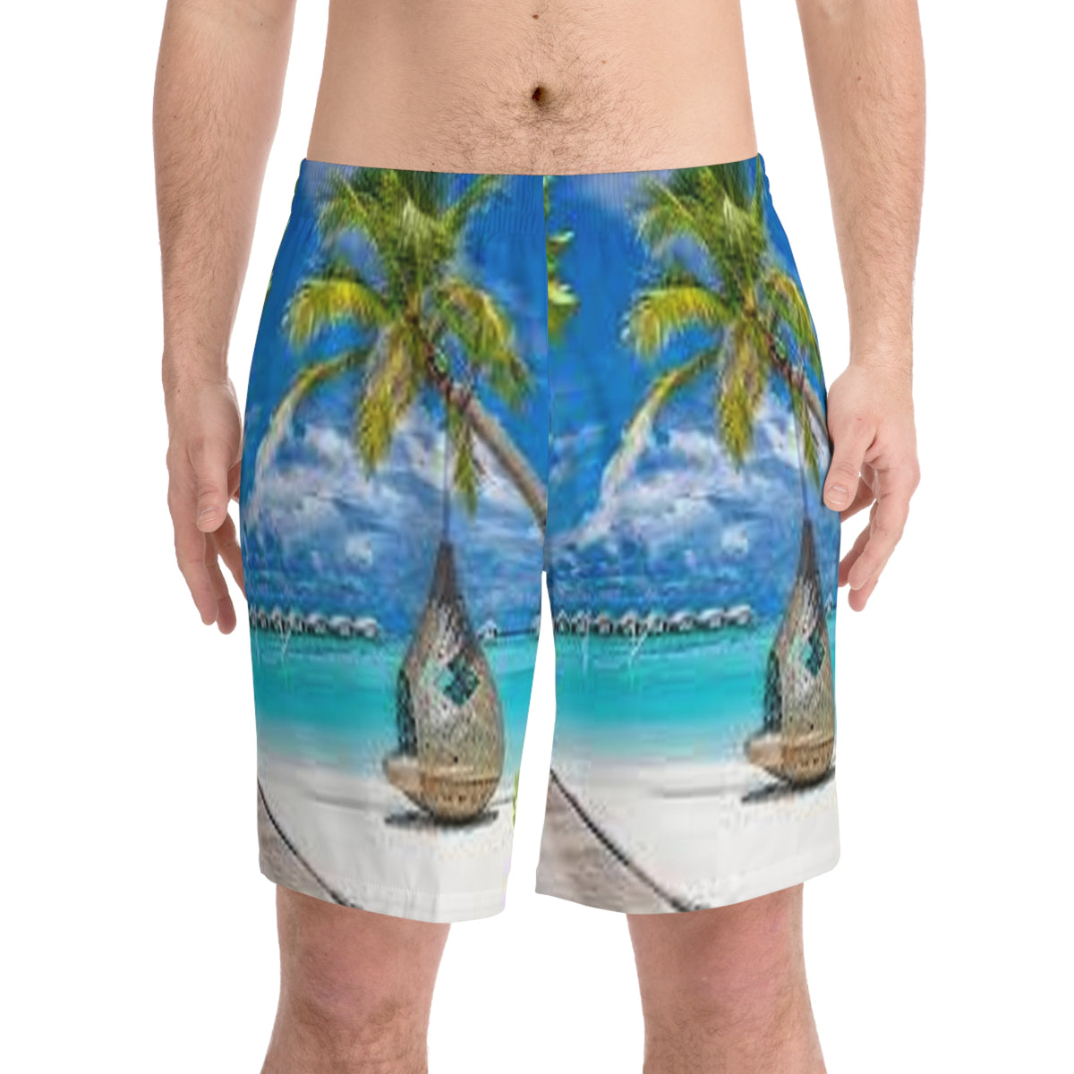 Men's Elastic Beach Shorts (AOP)
