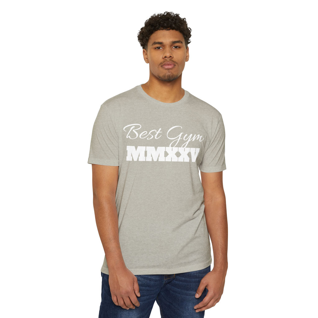 Best Gym Unisex CVC Jersey T-Shirt - Comfortable Fitness Apparel