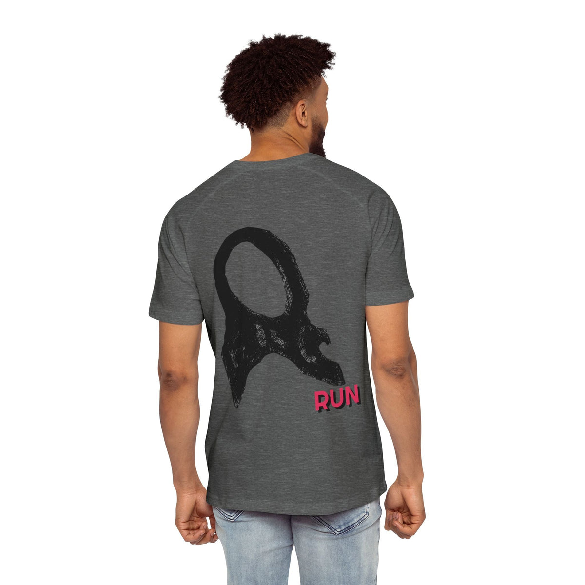 Men's Raglan T-Shirt with Frc Art Run Design Printify