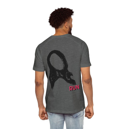 Men's Raglan T-Shirt with Frc Art Run Design Printify