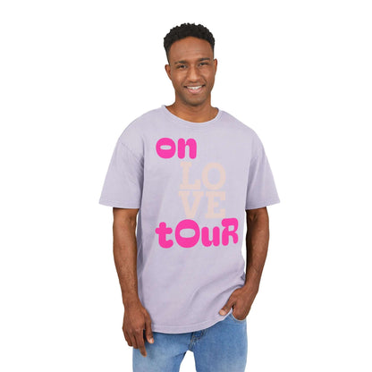Oversized Tee On Love Tour Acid Washed Men's T-Shirt