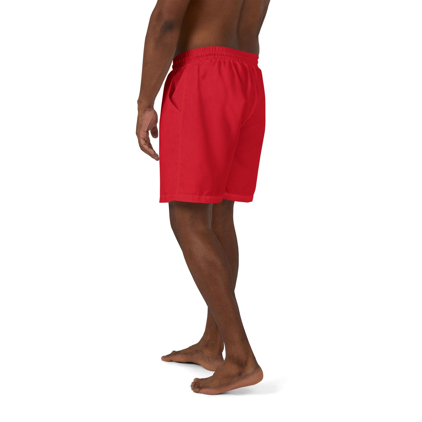 Bold Unisex Swim Shorts - Bright Red Beachwear, Summer Essentials, Vacation Attire, Pool Party, Surfing Gear