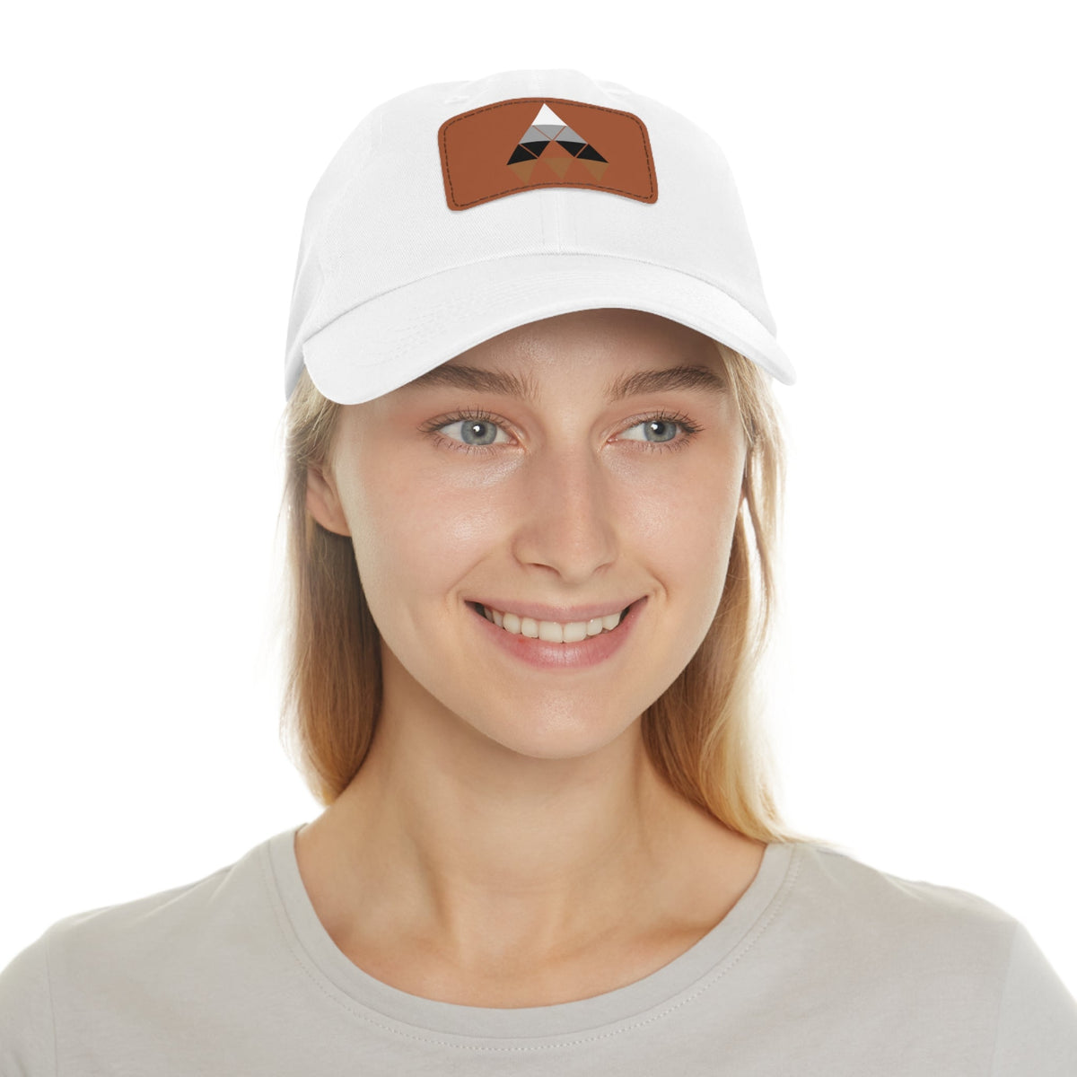 Stylish Dad Hat with Leather Patch - Adjustable Cap for Outdoor Adventures, Gift for Dad, Summer Fashion, Casual Look, Unique Accessory Printify