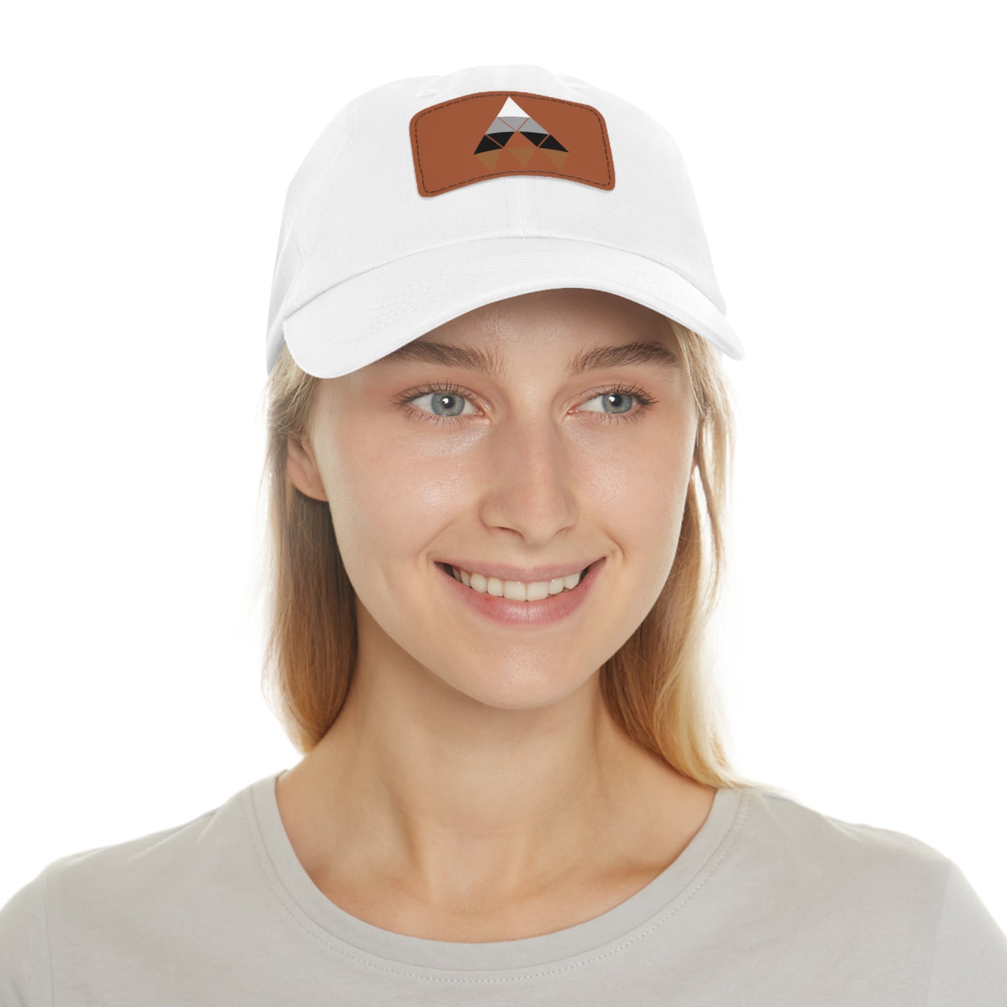 Stylish Dad Hat with Leather Patch - Adjustable Cap for Outdoor Adventures, Gift for Dad, Summer Fashion, Casual Look, Unique Accessory Printify