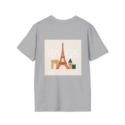 Chic Parisian Graphic Tee, Travel Shirt, Eiffel Tower T-Shirt, Gift for Travelers, Casual Wear Printify