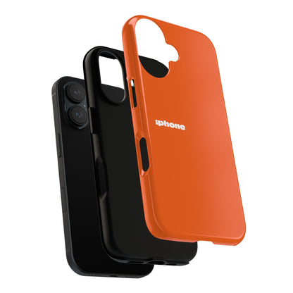 Vibrant Tough Phone Case, Durable Cover for Protection, Gift for Tech Lovers, Holiday Accessory, Orange Sleek Design