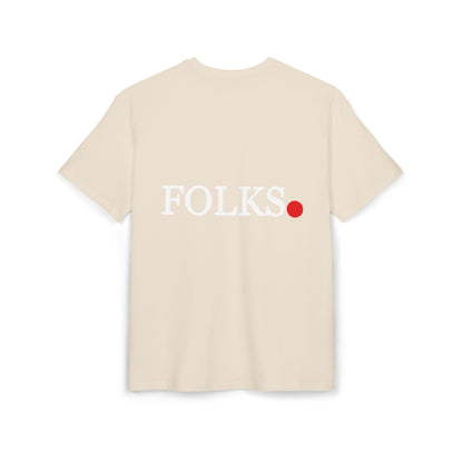 Oversized Tee with Bold Red Dot, Everyday Tee Printify