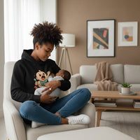 Cute Baby Feeding Hoodie Printify