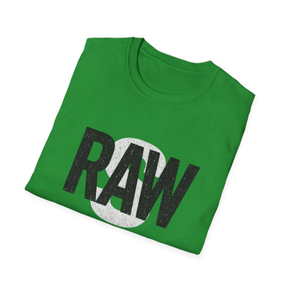 RAW Unisex Softstyle T-Shirt, Casual Graphic Tee, Everyday Wear, Gift for Him or Her, Streetwear Fashion, Summer Essential Printify