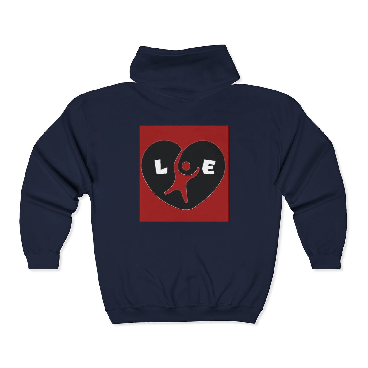 Heart Love Graphic Zip Hoodie, unisex Printify
