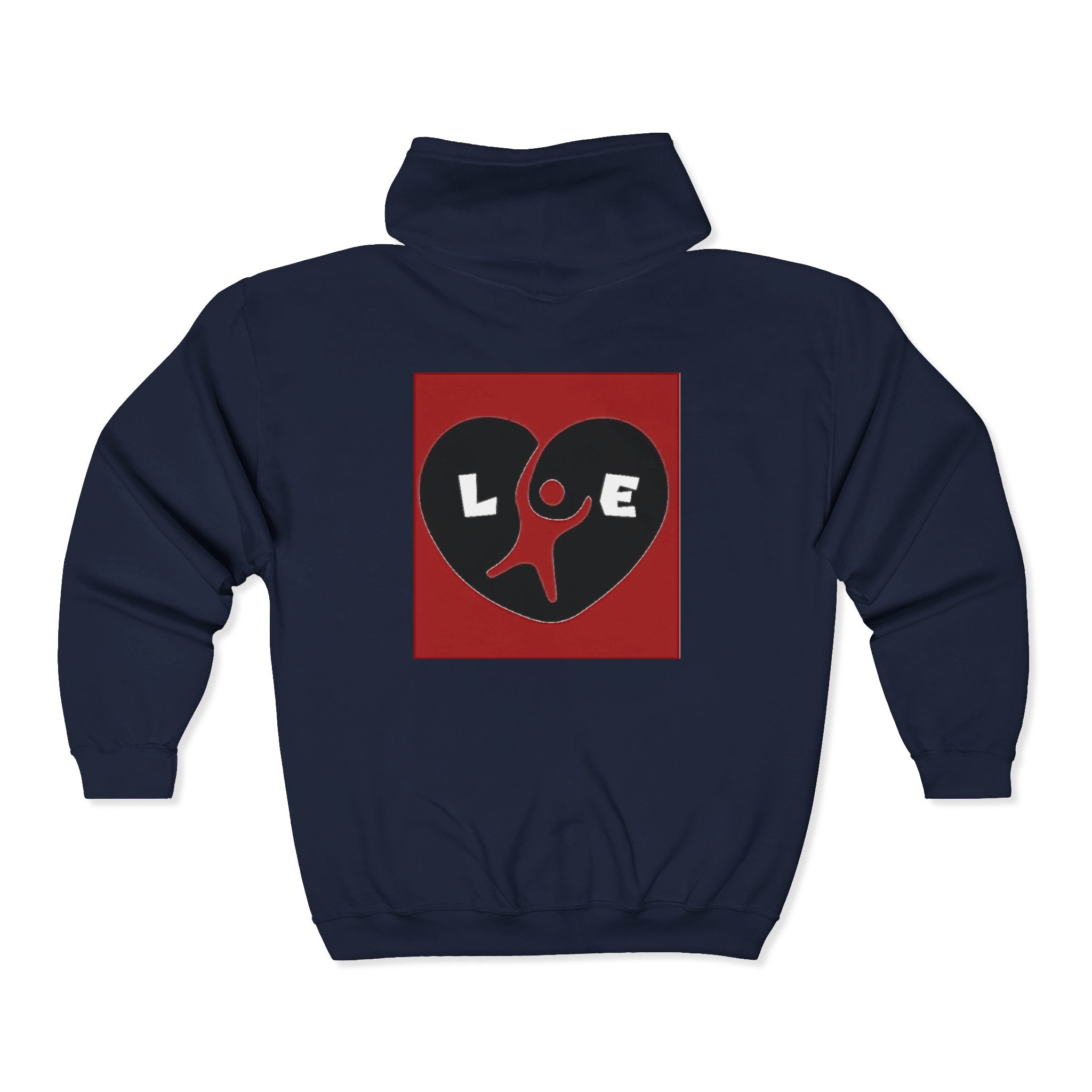 Heart Love Graphic Zip Hoodie, unisex Printify